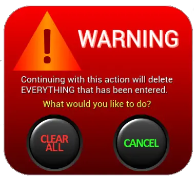 Warning Screen